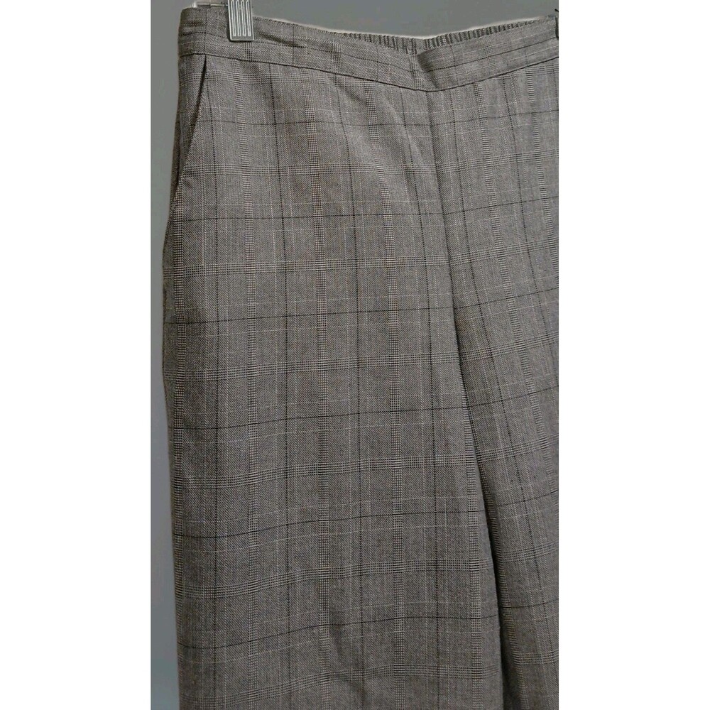 Gray Plaid Pull-On Pants Women’s Petite 8P Alfred Dunner Stretch Waist - Picture 3 of 6